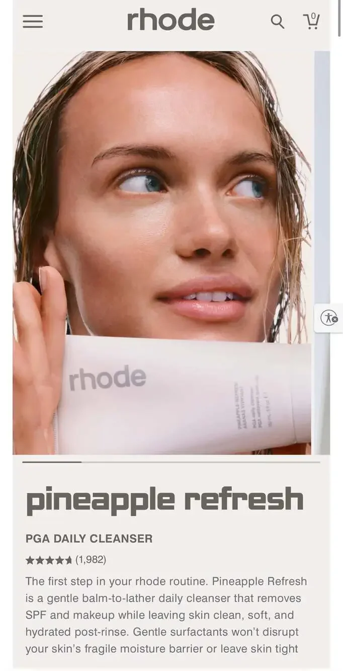 Rhode Pineapple Refresh PGA Daily Cleanser 150ml